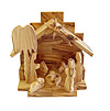 Olive Wood Nativity Angel Glory Nativity - 4.5 inches