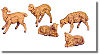 5 Inch Brown Sheep - Set