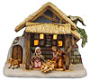 Fontanini® Lighted Ceramic Stable Scene