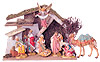 7.5 Inch Scale Fontanini 8 Piece Nativity Figure Set with Stable