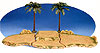 5 Piece 5 Inch Kings Oasis with 2 Palm Tree Set