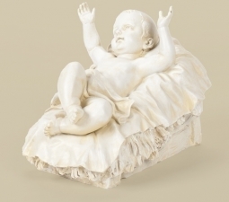 Joseph's Studio® 39 Inch Scale Ivory Baby Jesus with crib