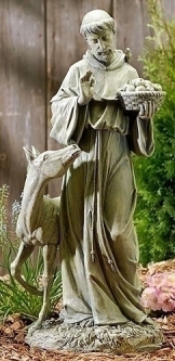 Joseph Studio® 25.5 Inch St Francis with Horse Garden Statuary