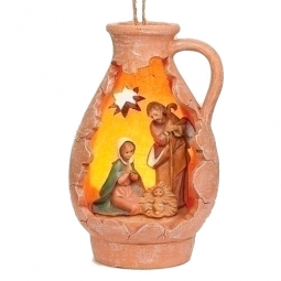 4.5 LED Holy Family Pot w/Batteries by Fontanini