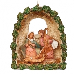 3.75 Holy Family Grotto Ornament by Fontanini