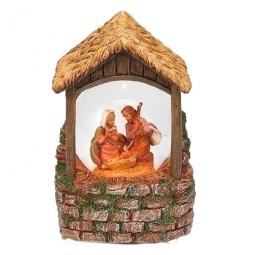 6 Inch Holy Family Musical Glitterdome