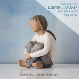 Willow Tree® Spirited Child - Dark hair and skin version, Out of stock until April 2022
