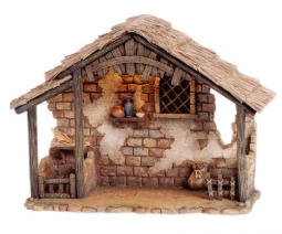 7.5 Inch Scale Lighted Stable by Fontanini