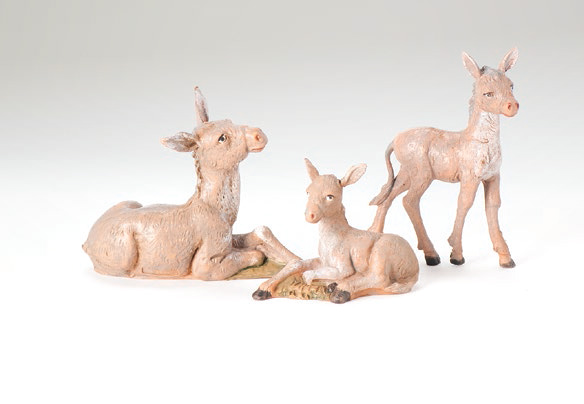 5 Inch Scale Donkey Family by Fontanini
