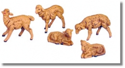 5 Inch Scale Brown Sheep - Set by Fontanini