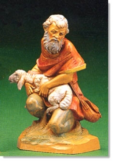 7.5 Inch Scale Jeremiah, Kneeling Shepherd by Fontanini