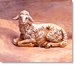 12 Inch Scale Seated Sheep by Fontanini