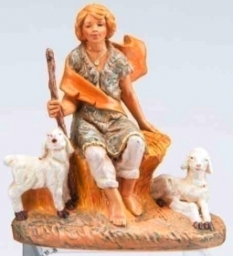 5 Inch Scale Peter, Boy with Sheep by Fontanini