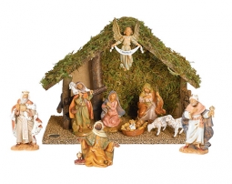 5 Inch Scale 10 Piece Nativity Set with stable by Fontanini, Out of stock until Feb