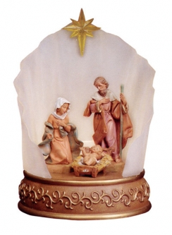5 Inch Scale Holy Family with Lighted Surround by Fontanini