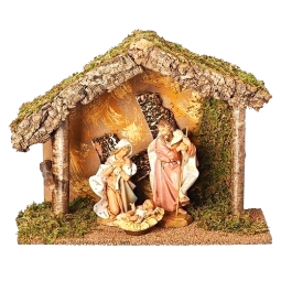 7.5 Inch Scale - 3 Piece Nativity Set with Stable by Fontanini