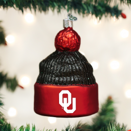Old World Christmas® Oklahoma Sooners NCAA Beanie Glass Ornament