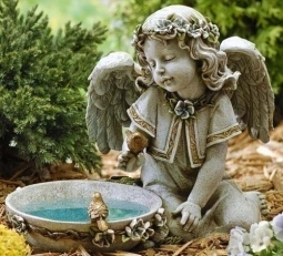 Joseph Studio 11 Inch Solar Angel Birdbath