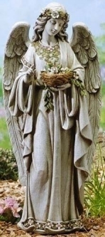 Joseph Studio 24 Inch Angel Holding Nest Garden Statue Figure