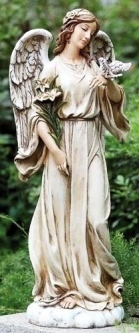 Joseph Studio 24 Inch Angel with Dove Garden Statuary, Out of stock until Nov