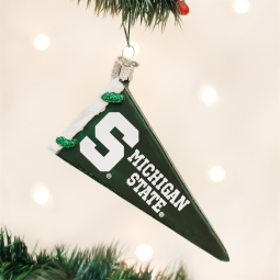 Old World Christmas® Michigan State Spartans NCAA Pennant Glass Ornament
