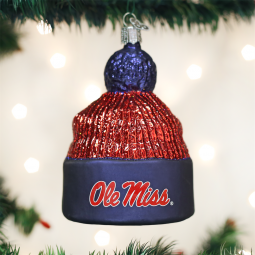 Old World Christmas® Mississippi Ole Miss Rebels NCAA Beanie Glass Ornament