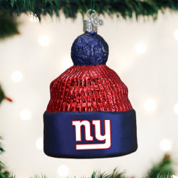 Old World Christmas® New York Giants NFL Football Beanie Glass Ornament