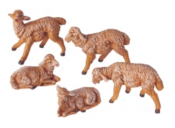5 Inch Scale White Sheep - Set by Fontanini